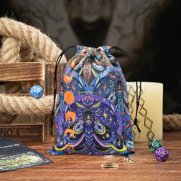 2024 new double-sided color printed butterfly velvet cloth bag, animal card speed pocket, tarot bag, storage bag, gift bag (5)