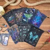 2024 new double-sided color printed butterfly velvet cloth bag, animal card speed pocket, tarot bag, storage bag, gift bag (6)