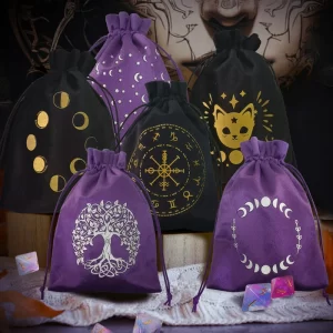 new tarot card bag velvet bag drawstring bag double drawstring bag dice crystal storage bag velvet