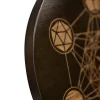 2024 new wooden plate Metatron crystal lattice ceremonial plate calendar double-sided roulette oak carving meditation star chart (5)