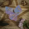 8-sided Dreamy Starry Sky Lane Dice Letter, Rune Alphabet Dice Set 3pcs Magical Purple Starlit Resin Dice, Velvet Bag (1)