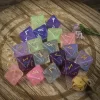 8-sided Dreamy Starry Sky Lane Dice Letter, Rune Alphabet Dice Set 3pcs Magical Purple Starlit Resin Dice, Velvet Bag (2)