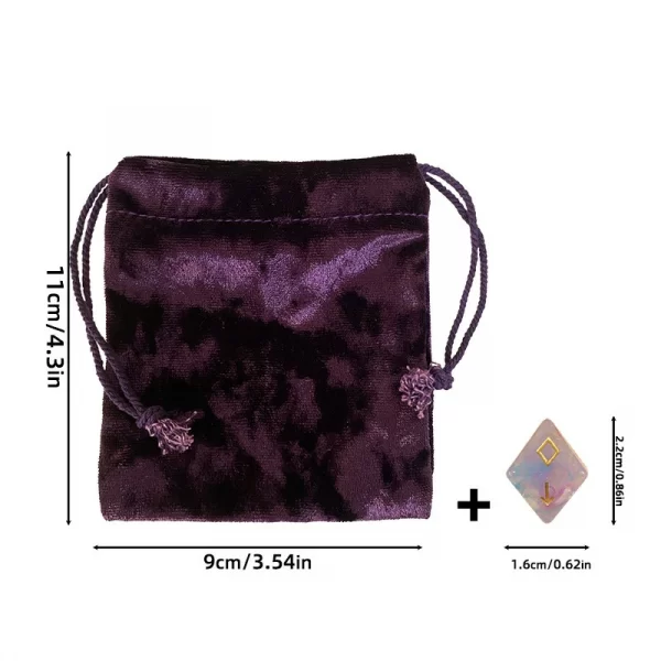 8-sided Dreamy Starry Sky Lane Dice Letter, Rune Alphabet Dice Set 3pcs Magical Purple Starlit Resin Dice, Velvet Bag (4)