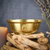 9cm pentagram brass bowl, three-phase moon copper bowl, dedicated metal aromatherapy bowl, crystal storage bowl, ceremonial water supply bowl (15)