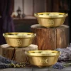 9cm pentagram brass bowl, three-phase moon copper bowl, dedicated metal aromatherapy bowl, crystal storage bowl, ceremonial water supply bowl (17)