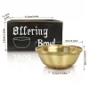 9cm pentagram brass bowl, three-phase moon copper bowl, dedicated metal aromatherapy bowl, crystal storage bowl, ceremonial water supply bowl (20)