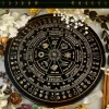 Altar Star Chart Moon Phase Calendar Game Disk Crystal Calendar Disk Solar Terms Wooden Pendulum Prayer Ceremony Wheel Carving (1)