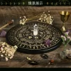Altar Star Chart Moon Phase Calendar Game Disk Crystal Calendar Disk Solar Terms Wooden Pendulum Prayer Ceremony Wheel Carving (10)