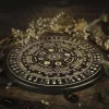 Altar Star Chart Moon Phase Calendar Game Disk Crystal Calendar Disk Solar Terms Wooden Pendulum Prayer Ceremony Wheel Carving (9)
