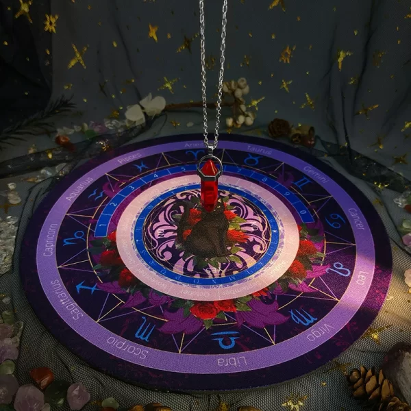 Black Cat Spirit Mat, Twelve Constellations Decision Mat, Rubber Mouse Mat, Tarot Card Mat, Decorative Mat Pendulum (3)