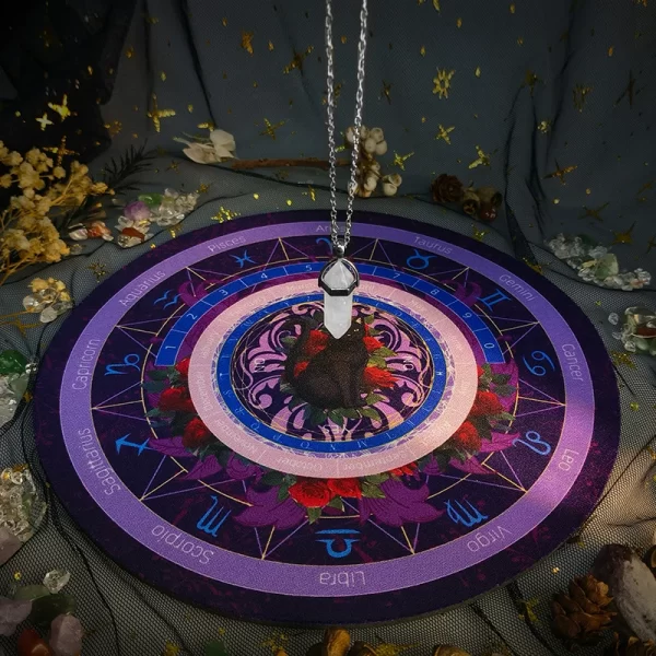 Black Cat Spirit Mat, Twelve Constellations Decision Mat, Rubber Mouse Mat, Tarot Card Mat, Decorative Mat Pendulum (6)