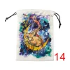 Colorful double-sided animal velvet bag, thick velvet tarot card bag, portable speed pocket, Christmas gift bag (1)