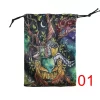 Colorful double-sided animal velvet bag, thick velvet tarot card bag, portable speed pocket, Christmas gift bag (11)