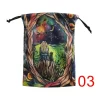 Colorful double-sided animal velvet bag, thick velvet tarot card bag, portable speed pocket, Christmas gift bag (13)