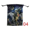 Colorful double-sided animal velvet bag, thick velvet tarot card bag, portable speed pocket, Christmas gift bag (14)