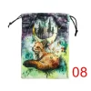 Colorful double-sided animal velvet bag, thick velvet tarot card bag, portable speed pocket, Christmas gift bag (18)