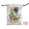 Colorful double-sided animal velvet bag, thick velvet tarot card bag, portable speed pocket, Christmas gift bag (20)