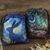Colorful double-sided animal velvet bag, thick velvet tarot card bag, portable speed pocket, Christmas gift bag (8)