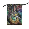 Colorful double-sided animal velvet bag, thick velvet tarot card bag, portable speed pocket, Christmas gift bag (9)