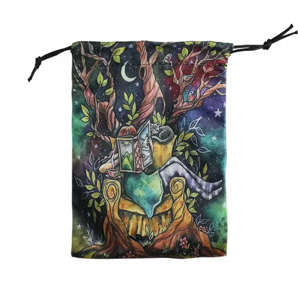 Colorful double-sided animal velvet bag, thick velvet tarot card bag, portable speed pocket, Christmas gift bag (9)