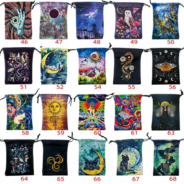 Composite velvet bag, Christmas and Halloween gift, crystal small item storage gift bag (13)