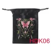 Double sided color printed velvet bag, Christmas butterfly lace velvet table bag, herbal quick pocket, animal tarot card bag (13)