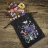 Double sided color printed velvet bag, Christmas butterfly lace velvet table bag, herbal quick pocket, animal tarot card bag (3)