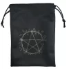 Flower language pentagram thick velvet storage bag, jewelry crystal small items card bag bundle pocket 13x18cm (2)