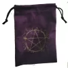 Flower language pentagram thick velvet storage bag, jewelry crystal small items card bag bundle pocket 13x18cm (7)