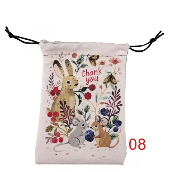 Happy birthday, souvenirs, thank you packaging bag, composite velvet gift, crystal small item storage gift bag (10)