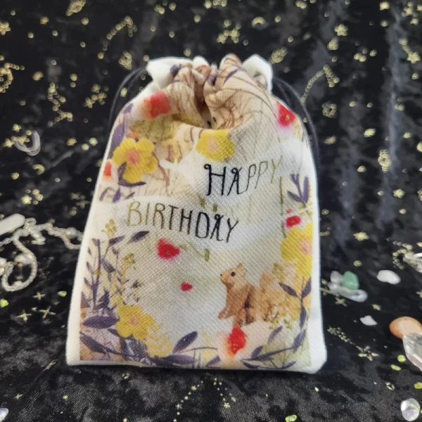 Happy birthday, souvenirs, thank you packaging bag, composite velvet gift, crystal small item storage gift bag (14)