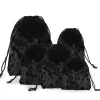 Jewelry toys drawstring black velvet cloth bag dice bag beauty cloth bag crystal handle universal storage bundle pocket (1)