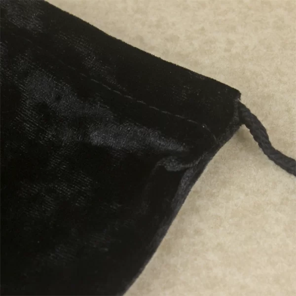 Jewelry toys drawstring black velvet cloth bag dice bag beauty cloth bag crystal handle universal storage bundle pocket (3)