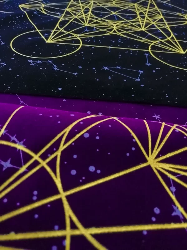 Metatron's Cube Crystal Grid Metatron Crystal Grid Altar Tablecloth Ceremony Tarot Card Tablecloth (15)