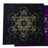 Metatron's Cube Crystal Grid Metatron Crystal Grid Altar Tablecloth Ceremony Tarot Card Tablecloth (16)