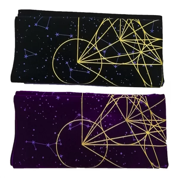 Metatron's Cube Crystal Grid Metatron Crystal Grid Altar Tablecloth Ceremony Tarot Card Tablecloth (9)