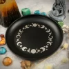 New 14cm Black Cat Stainless Steel Plate, Metal Candlestick, Crystal Steel Plate, Ritual Meditation Plate, Herbal Tray, Decorative Plate (11)