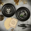 New 14cm Black Cat Stainless Steel Plate, Metal Candlestick, Crystal Steel Plate, Ritual Meditation Plate, Herbal Tray, Decorative Plate (7)
