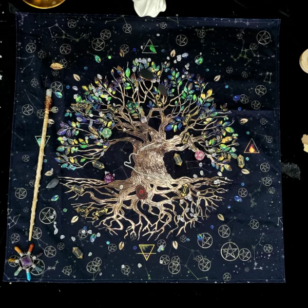 New 64cm Constellation Pearl Velvet Talob Tree of Life Pentacles 4 elements (5)