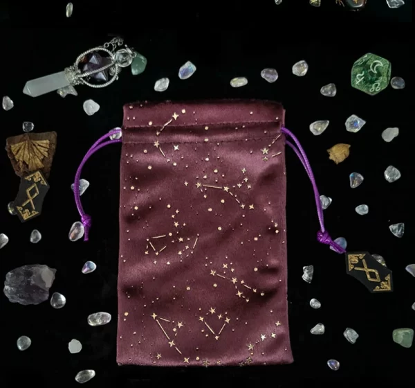 New Dropped Velvet Bag Taro Tablecloth Bag Nordic Starry Sky Card Drawstring Bag North American Jewelry Bundle Pocket (1)