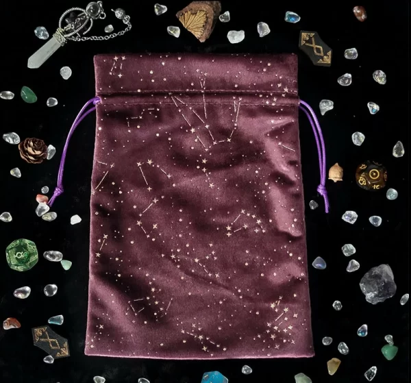 New Dropped Velvet Bag Taro Tablecloth Bag Nordic Starry Sky Card Drawstring Bag North American Jewelry Bundle Pocket (3)