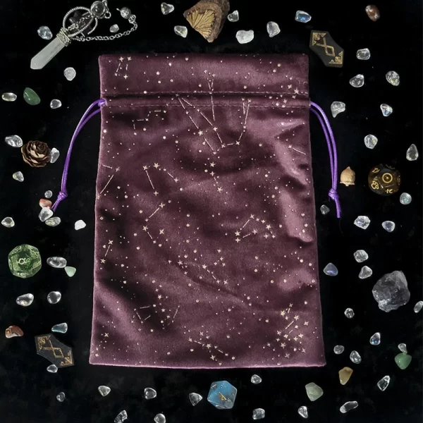 New Dropped Velvet Bag Taro Tablecloth Bag Nordic Starry Sky Card Drawstring Bag North American Jewelry Bundle Pocket (4)