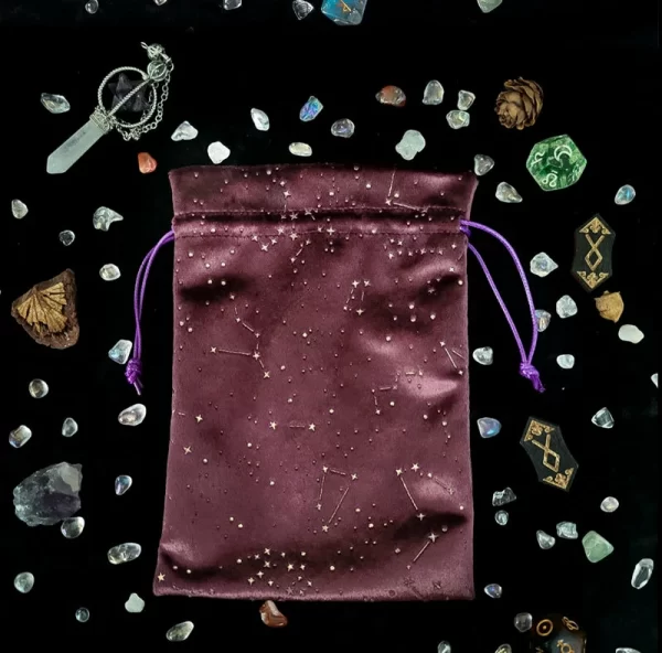 New Dropped Velvet Bag Taro Tablecloth Bag Nordic Starry Sky Card Drawstring Bag North American Jewelry Bundle Pocket (6)