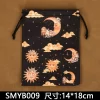 New Twelve Constellation Velvet Bag Color Birthday Small Item Gift Drawstring Bag Tarot Card Storage Bag (10)