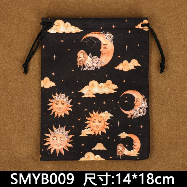 New Twelve Constellation Velvet Bag Color Birthday Small Item Gift Drawstring Bag Tarot Card Storage Bag (10)