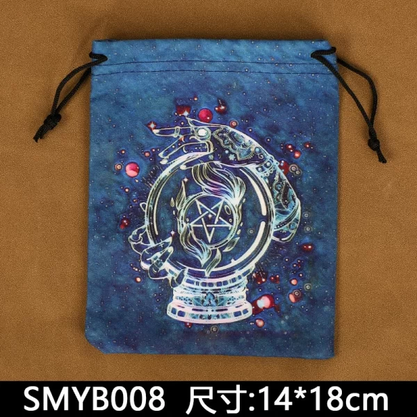 New Twelve Constellation Velvet Bag Color Birthday Small Item Gift Drawstring Bag Tarot Card Storage Bag (3)