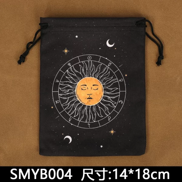 New Twelve Constellation Velvet Bag Color Birthday Small Item Gift Drawstring Bag Tarot Card Storage Bag (5)