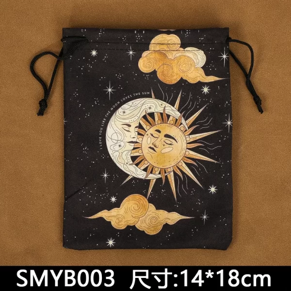 New Twelve Constellation Velvet Bag Color Birthday Small Item Gift Drawstring Bag Tarot Card Storage Bag (6)