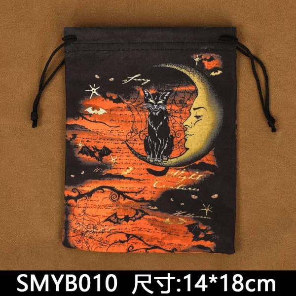 New Twelve Constellation Velvet Bag Color Birthday Small Item Gift Drawstring Bag Tarot Card Storage Bag (7)