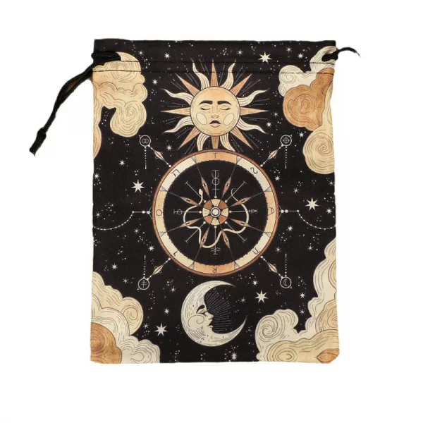New Twelve Constellation Velvet Bag Color Birthday Small Item Gift Drawstring Bag Tarot Card Storage Bag (8)